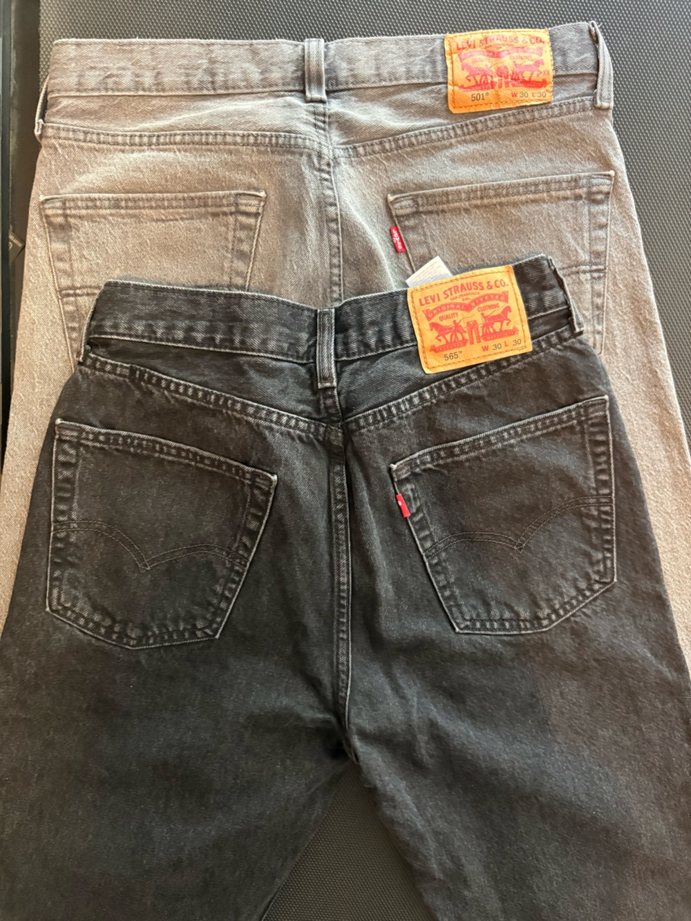 Levi's Men's 30x30 Jeans x2 black, grey